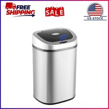 Nine Stars Automatic Trash Can, 21 Gallon Stainless Steel, Motion Sensor Hands F picture