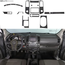 15pcs Carbon Fiber interior Trim Sticker Cover Set Fits Nissan Frontier 2013-21 picture