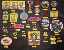 Vintage 40pc Lot Boy/ Cub Scouts Of America Merit Badges, Pins, Patches 50-70s picture