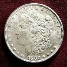 1880-P MORGAN DOLLAR, CHOICE BU. picture