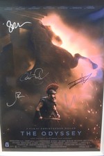 Cast Signed Poster, 13X19 - The Odyssey - Tom Holland , Jon Bernthal  +COA picture