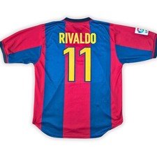 Authentic Original FC Barcelona Nike Rivaldo 1998 1999 2000 Football Shirt Large picture
