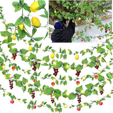 5 Pcs Sukkot Fruit Garland with LED Lights, Hanging Banner Decor picture