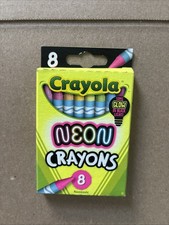 NIB Crayola Neon Crayons, 8 Ct, Non-washable Wax Crayons, Intense Brightness picture