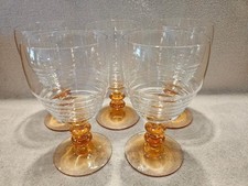 FIVE UNIQUE VINTAGE BRYCE GLASS ART DECO 