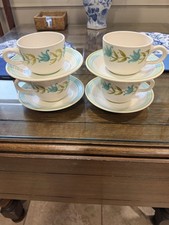 Vintage Franscian Tulip Time Cups and Saucers Set of 4 picture