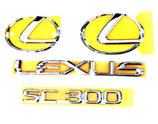 92-97 LEXUS SC300 EMBLEM KIT CHROME FRONT & REAR 1992 1993 1994 1995 1996 1997 picture