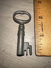 Antique Open Barrel Skeleton Key Unique Head Design #3 picture