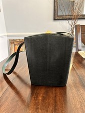 Gucci Vintage Green Lizard Box Shoulder Bag Gold Hardware Made in Italy picture