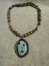 Vintage Native American Navajo Turquoise Necklace  28