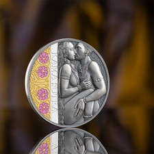 2025 Cameroon Kama Sutra I Moments of Love 1 oz Antique finish Silver Coin picture