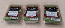 3 Tuscany Candle Wax Melt Holiday Scents tree Trimming Evergreen Essential Oil  picture