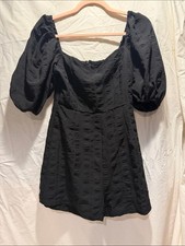 SHEIN Black Puff-Sleeve Romper picture