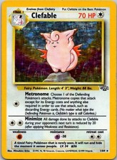 Clefable (1) Unlimited Holo Rare Jungle 01/64 LP picture