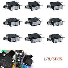 1/3/5PCS Push Button Reset Thermal Circuit Breaker 3-50A 50V DC 125/250V Volt picture