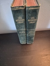 3 Antique Books ICS Reference Library Volumes 59b, 61b Hardcover Green 1913 picture