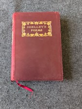 Shelley's Poems Leather Bound Book (SZ) picture