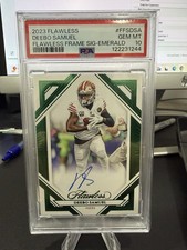 Panini 2023 Flawless Deebo Samuel FFSDSA Emerald /10 PSA 10 Auto 49ers picture