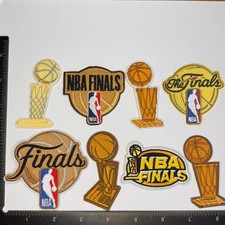 Basketball Jersey Patches NBA Finals & Trophy Set Iron On Patch Larry O’Brien picture