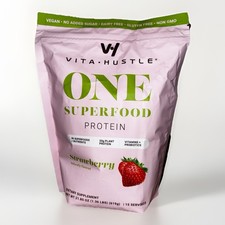VitaHustle ONE Vegan Protein Powder Strawberry Flavor picture