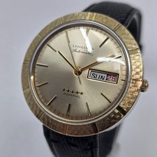 Rare Vintage Longines Admiral 5 Stars Automatic Day Date Jumbo 38mm picture