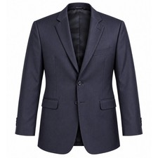 Black Saks Fifth Ave Ermenegildo Zegna Silk & Wool Blazer Navy Pinstripe 36 Slim picture