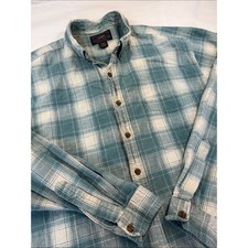 Vintage 90s Abercrombie & Fitch Linen Plaid Button Down Shirt XL picture