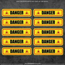 10x Danger sticker decals / industry / warehouse / caution / warning / vinyl 3M picture