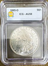 1885-O Morgan $1 Silver Dollar ICG AU58 Cert 9275260601 picture