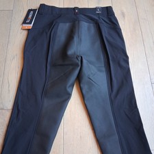 NWT Kerrits Crossover II Full Seat Equestrian Breeches Black Gray Size Large picture