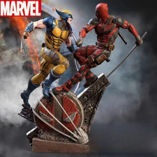 DIY 1:8 Deadpool & Wolverine Model - Unpainted Figurine picture