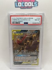 2019 Pokemon Sun & Moon Unified Minds #125 Umbreon & Darkrai GX PSA 8 picture