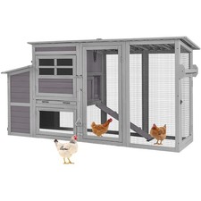 Aivituvin Chicken Coop Mobile House with Wheels Wooden Hen House Poultry Cage picture