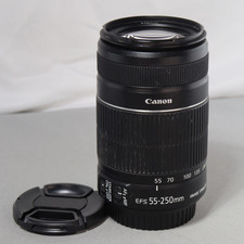 Canon EF-S 55-250mm F/4-5.6 II IS DSLR Camera Lens *TESTED* noisy focus picture