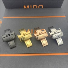 New MIDO 18mm 20mm Steel Clasp Buckle for Leather band strap 18mm at buckle end picture