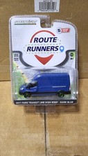 Greenlight 1/64 2017 Ford Transit LWB High Roof - Dark Blue Route Runners CHASE picture