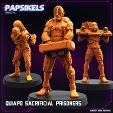 Papsikels Quiapo Sacrificial Prisoners 3 Model Set 32mm Sci-Fi Resin Miniatures picture