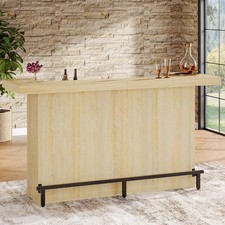 4-Tier Bar Table, 70.9-Inch Large Wooden Home Bar Unit for Home, Patio, Basement picture