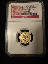 2012P Australia G$15 Year of the Dragon Early Releases NGC MS-69 - 1/10 oz gold picture