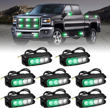 8PCS Sync Truck Grill Lights 32 LED Green White Strobe Lights picture