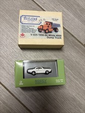 HO Scale 1/87 Model Car Lot Sylvan White 4000 Dump Truck Kit & Norev Caravelle picture