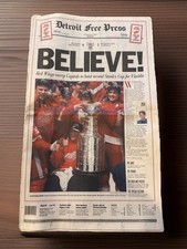 Detroit Red Wings 1997-98 Stanley Cup Champions Newspaper-Detroit Free Press picture