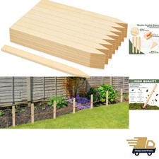 Garden & Survey Stakes - 20 Rustic Wooden Posts 18 Inch for Boundaries & Growth picture