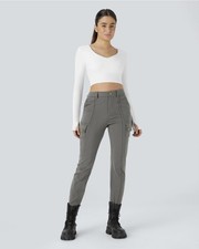 Halara NWT Women’s Gray Pants Pockets Size XS picture
