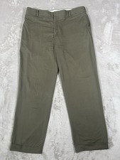 Vintage O'Connell's Dress Pants Mens 36x28 Army Green Hand Tailored Made In USA picture