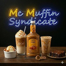 McDonald's McCafe Carmel Flavored Syrup 33 FL OZ Pump Ready Bottle Brand New picture