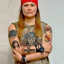 Axl Rose Guns n Roses Temporary Tattoos - Axl Rose Costume Halloween picture