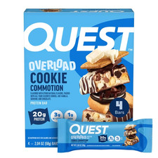 Quest Overload 20g Protein Bar Cookie Commotion Flavor High Protein Gluten Free picture