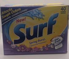 Surf Spring Burst Powder Laundry  Detergent 40 Loads New Full Box 52oz picture