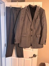 Jos. A. Bank Executive Collection Gray 2-Piece Suit Set Tailored Fit 43L picture